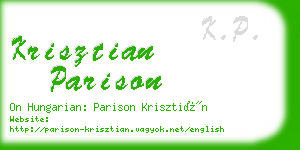 krisztian parison business card